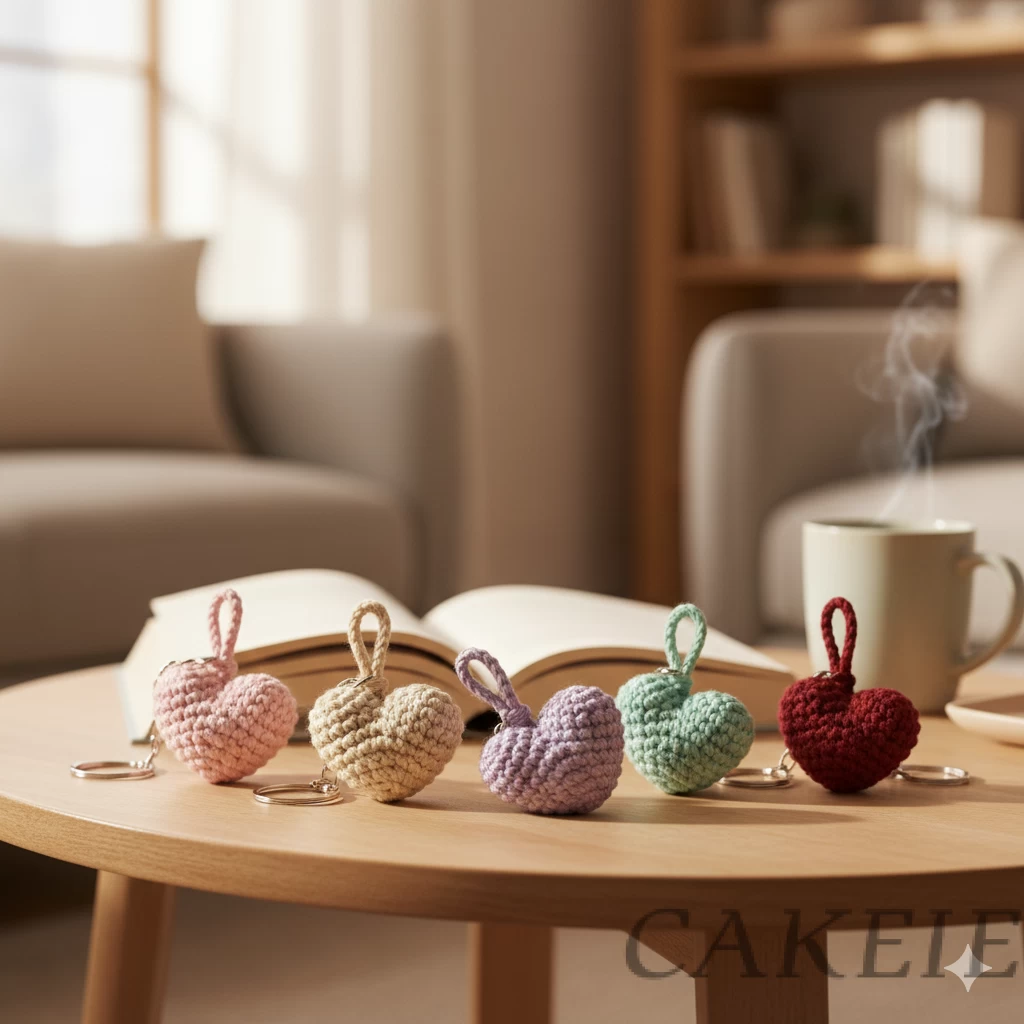 Crochet Keychains (Heart)